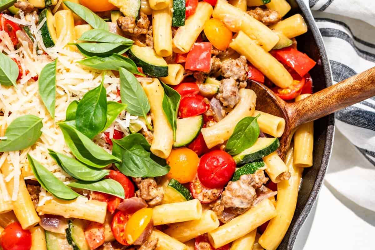 Classic Sausage Pepper Zucchini Pasta: Family Favorite & GF Options